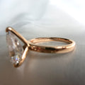 Talia: 4 Carat Pear Diamond Solitaire Ring - Lush and Company